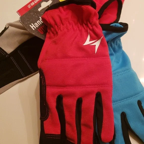 Utility Work Gloves 3 Pair Included Synthetic Leather - Picture 11 of 16